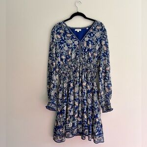 Only worn once! Blue dress for fall